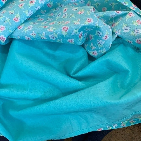 GAP kids girls dress beige color block ruffle  sleeveless  floral dress size L - Picture 10 of 10